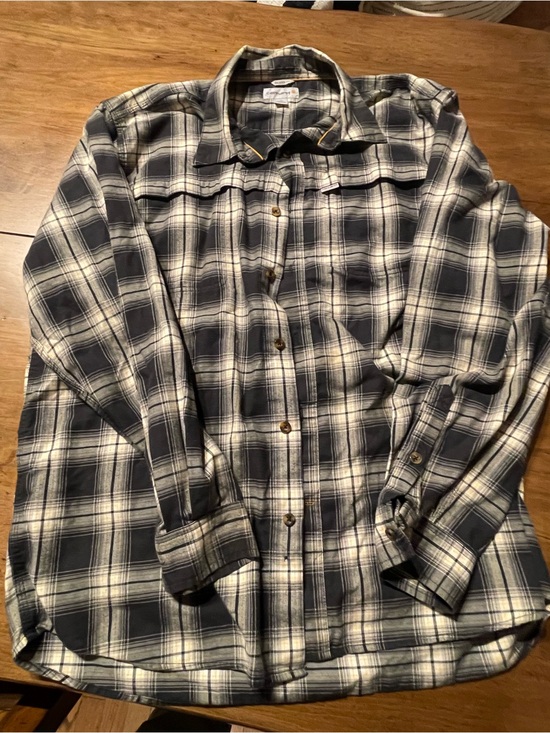 Carhartt Other - Carhartt Men's Navy and White Plaid Button-Down Shirt